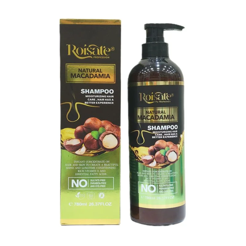 شامپو روغن ماکادامیا برند رویسات مولتی ویتامین و مرطوب کننده مو