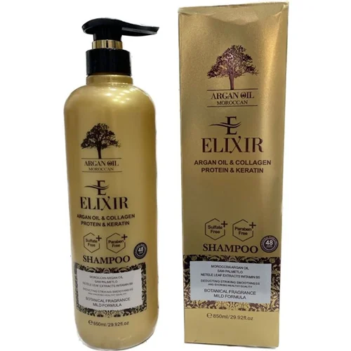 شامپو آرگان الکسیر ELIXIR ARGAN OIL حجم ۸۵۰ میلی لیتر